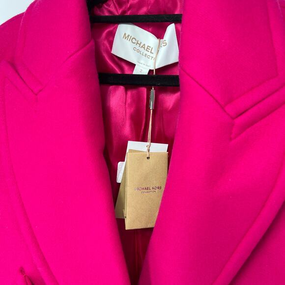 Michael Kors Collection Wool Melton Reefer Coat Sz 2 - Picture 8 of 13